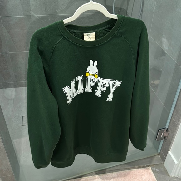 Just Peachy x Miffy Sweaters - Miffy Green Crew Neck Sweater
